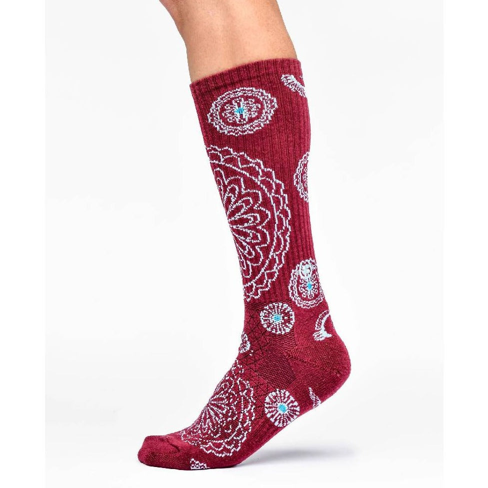Fringe Scarves Collection by Lucky Chuck Women's Fringe Concho Cab Performance Socks