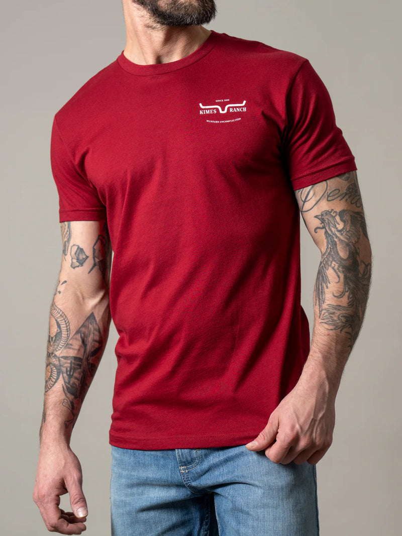 Kimes Ranch Old West T-Shirt in Cardinal