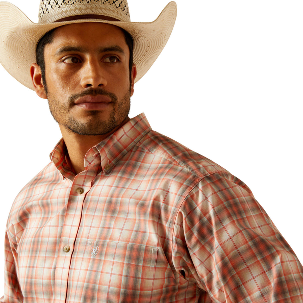 Ariat Men's Pro Series Knox Classic Fit Shirt 10048440 Coral / S Ariat Men's Pro Series Knox Classic Fit Shirt 10048440 Coral / S