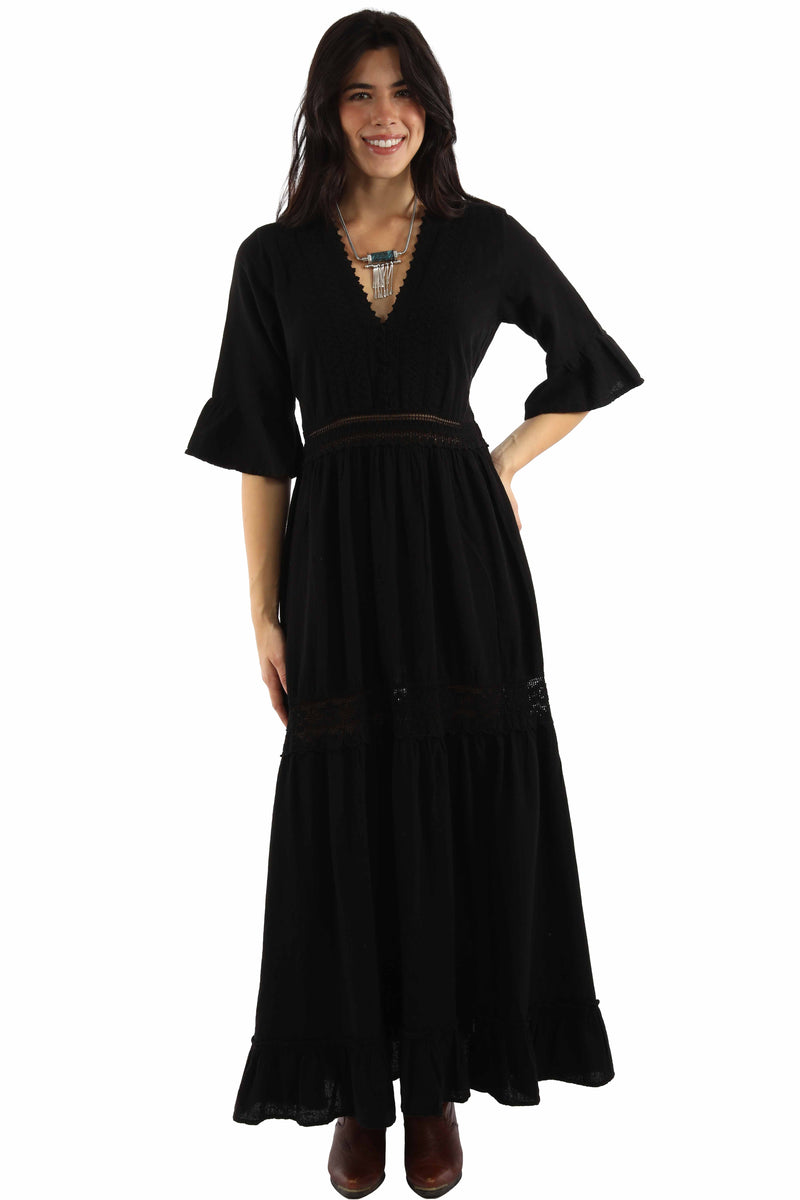 Scully Cantina Women's Empire Maxi Dress in Black