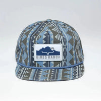 Kimes Ranch Kick Back Rope Trucker Cap in Southwest Blue