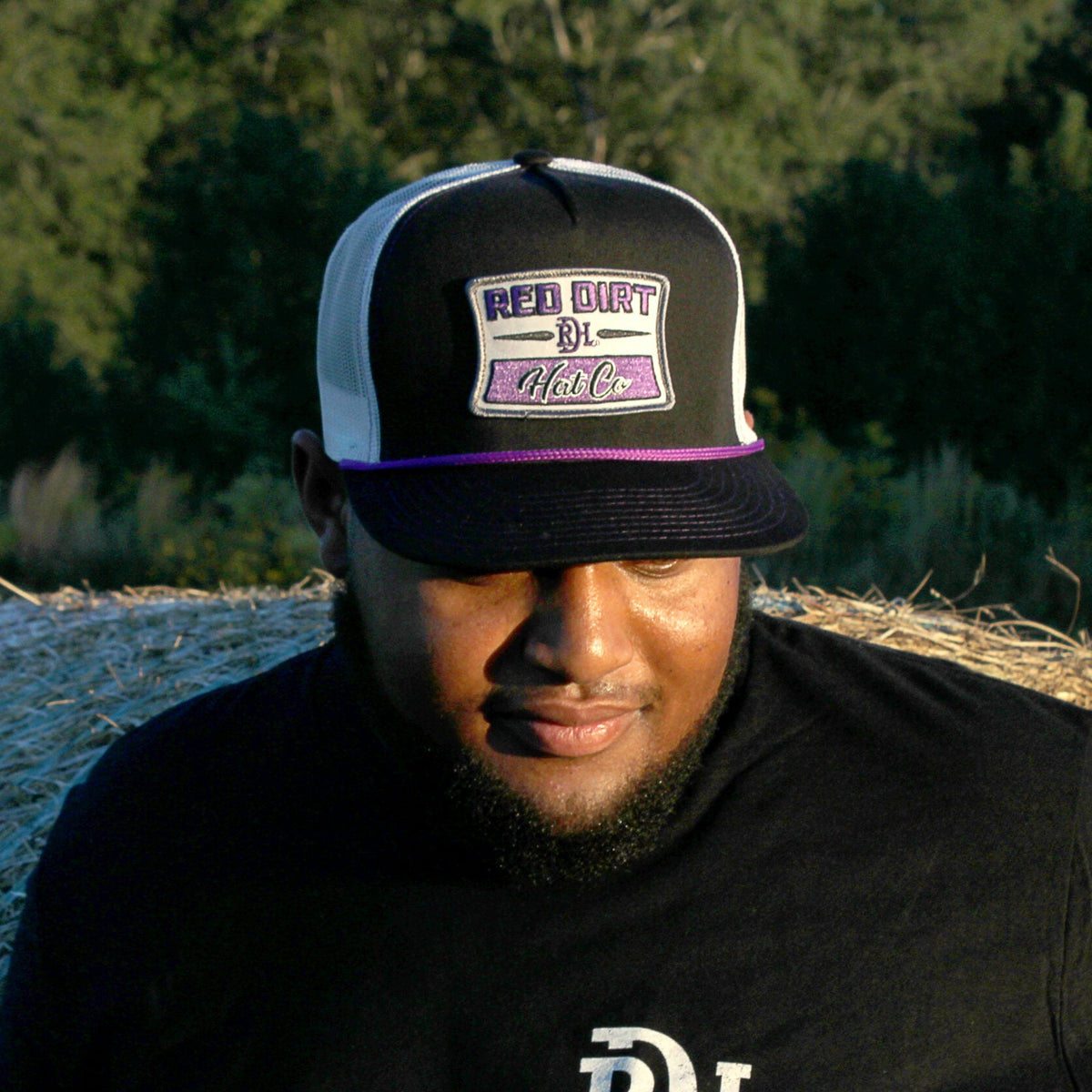 Red Dirt Hat Co. Purple Haze Hat in Black & White