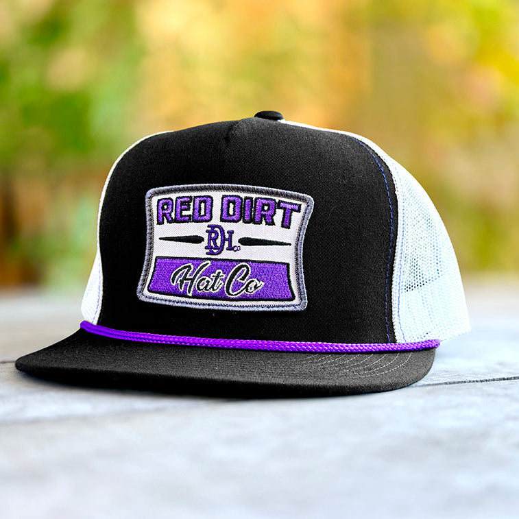 Red Dirt Hat Co. Purple Haze Hat in Black & White