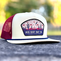 Red Dirt Hat Co. Over Yonder Hat in Stone & Burgundy