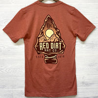 Red Dirt Hat Co. "Sunset Peak" Graphic T-Shirt in Dark Coral