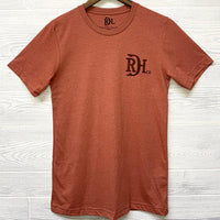 Red Dirt Hat Co. "Sunset Peak" Graphic T-Shirt in Dark Coral