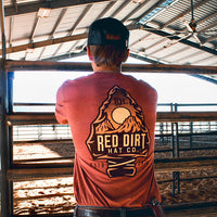 Red Dirt Hat Co. "Sunset Peak" Graphic T-Shirt in Dark Coral