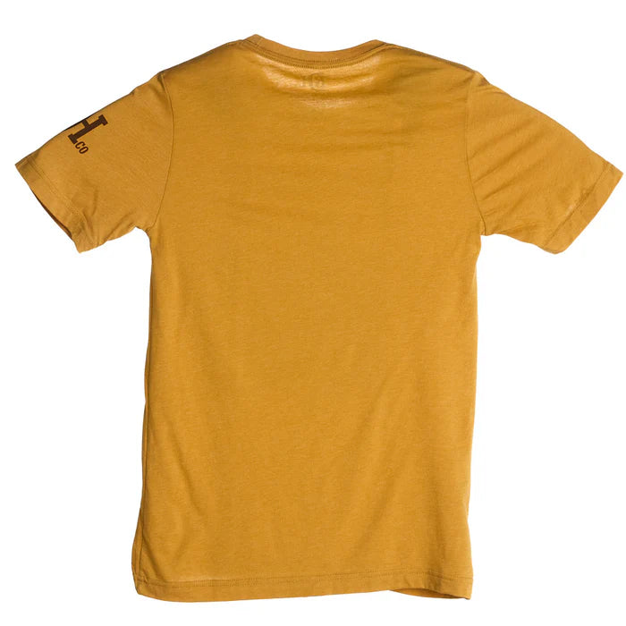 Red Dirt Hat Co. "Highway Heeler" Graphic T-Shirt in Mustard
