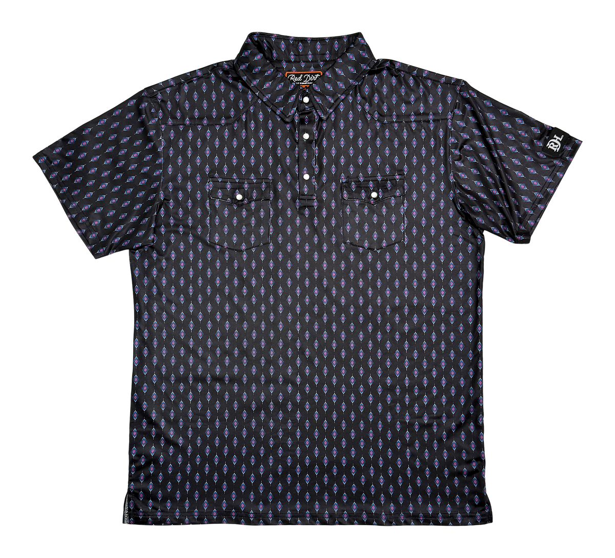 Red Dirt Hat Co. Men's S/S Cowboy Casual Polo in Diamond
