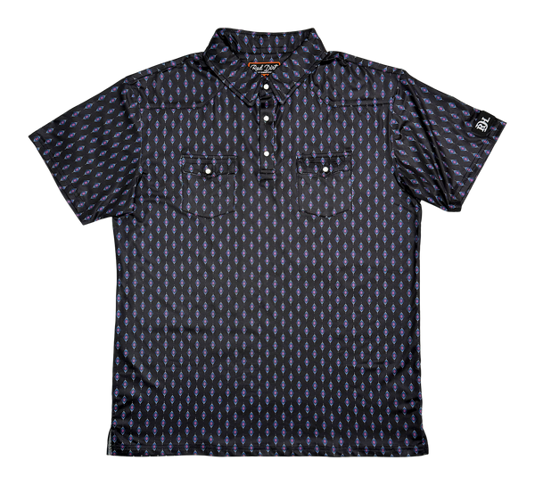Red Dirt Hat Co. Men's S/S Cowboy Casual Polo in Diamond