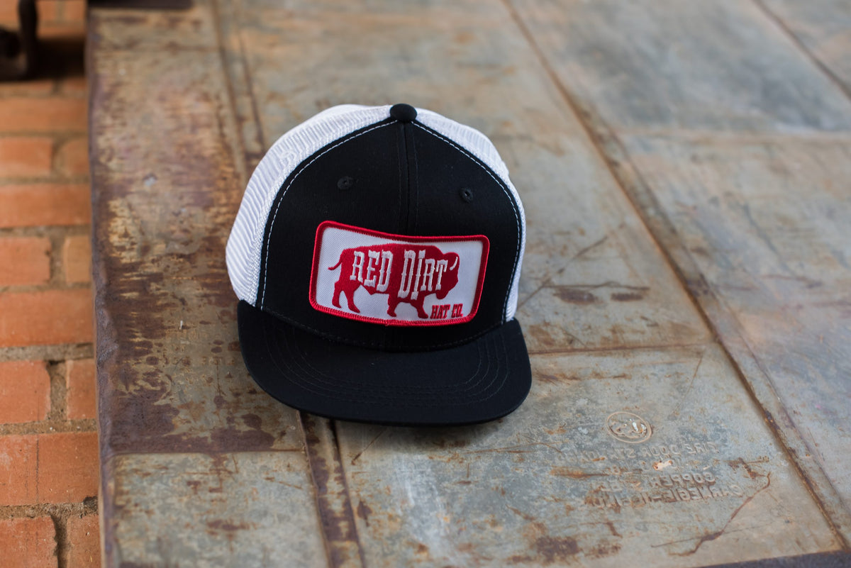 Red Dirt Hat Co. Youth "Red Original" Cap in Black/White