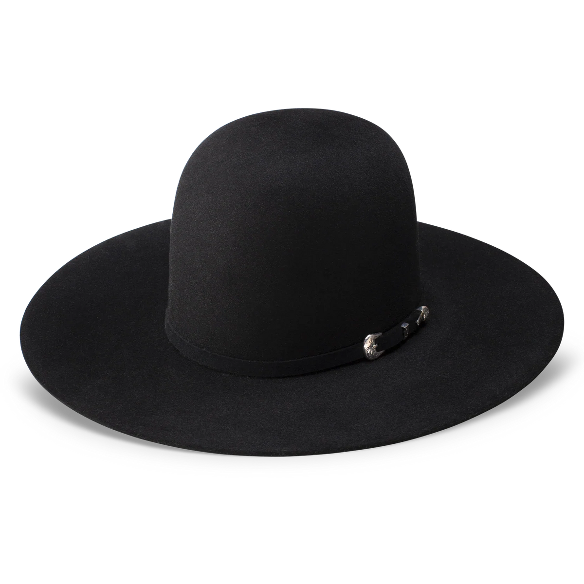Resistol Midnight 6X Fur Felt Open Crown Hat in Black