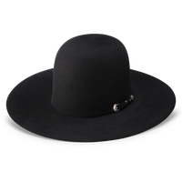 Resistol Midnight 6X Fur Felt Open Crown Hat in Black