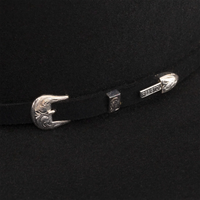 Resistol Midnight 6X Fur Felt Open Crown Hat in Black