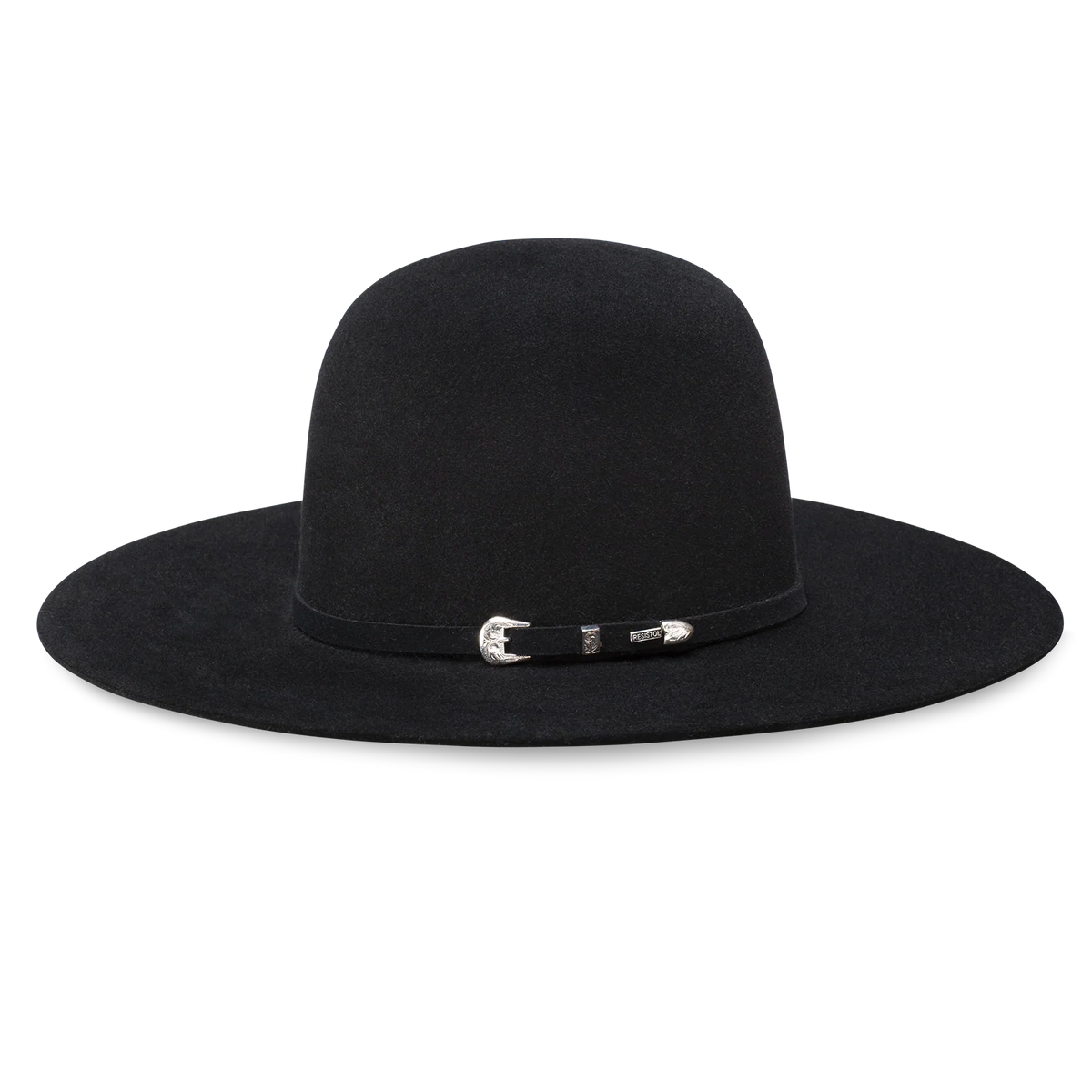 Resistol Midnight 6X Fur Felt Open Crown Hat in Black