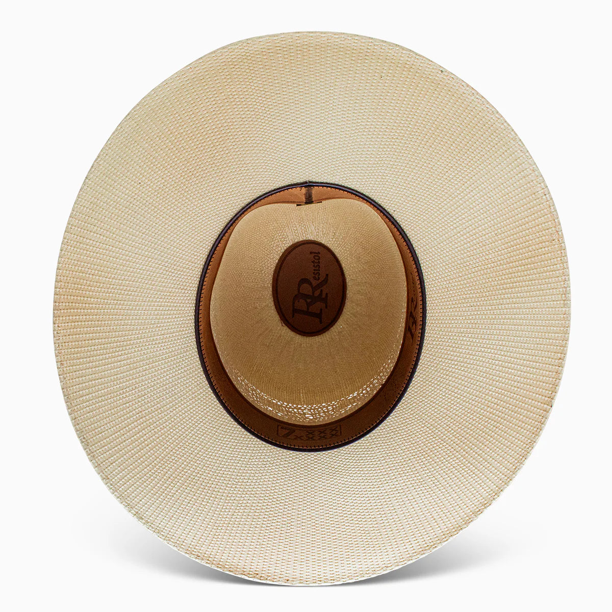 Resistol 7X Holland Open Crown Straw Cowboy Hat in Tan