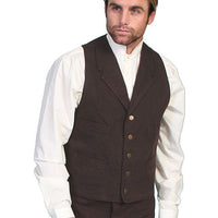 Scully Men's Classic Canvas Vest in Walnut