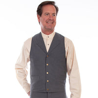 Scully Men's Classic Herringbone Vest in Charcoal