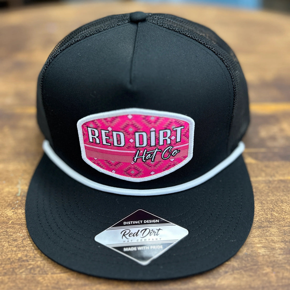 Red Dirt Hat Co. Pretty in Pink Rope Hat in Black