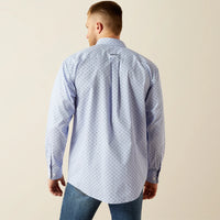 Ariat Men's L/S Wrinkle Free Otello Classic Fit Western Button Down Shirt in Periwinkle