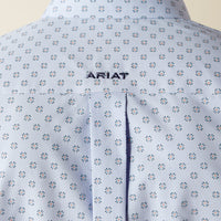 Ariat Men's L/S Wrinkle Free Otello Classic Fit Western Button Down Shirt in Periwinkle