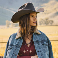 Stetson Skyline 6X Fur Felt Cowboy Hat in Granite