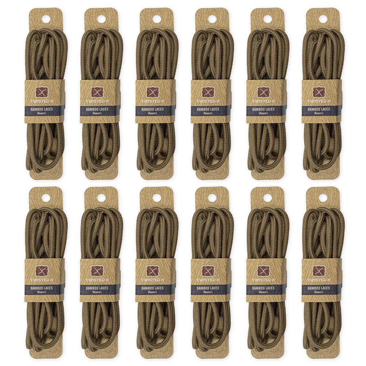 Twisted X Brown Bamboo Laces (Men's & Women's Available)