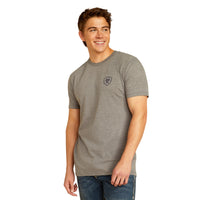 Ariat Men's Southwestern Longhorn Graphic T-Shirt in Graphite Heather