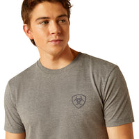 Ariat Men's Southwestern Longhorn Graphic T-Shirt in Graphite Heather