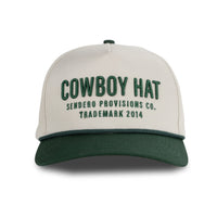 Sendero Provisions Co. "Cowboy Hat" Snapback Hat in Cream & Green