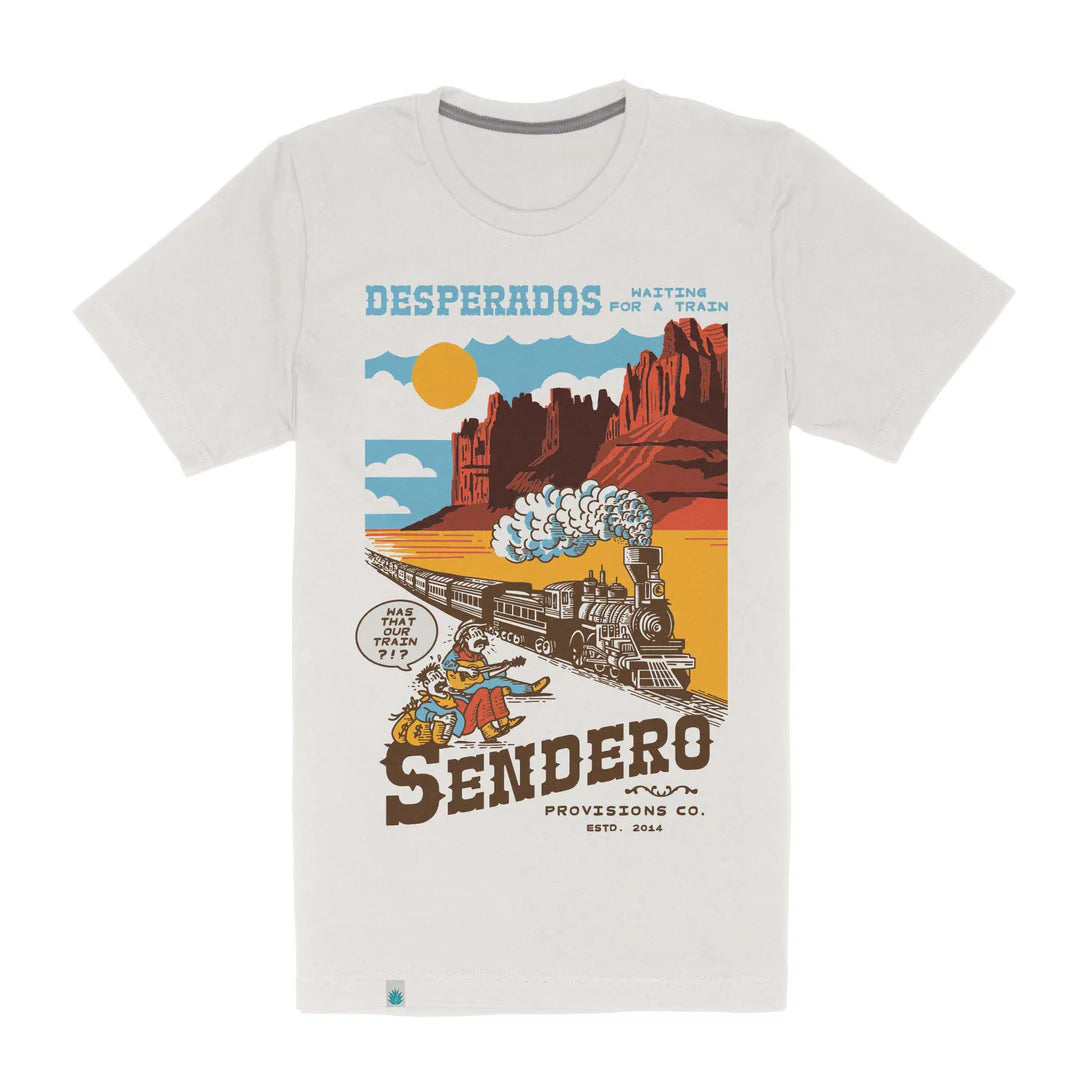 Sendero Provisions Co. Men's Train Waitin' Graphic T-shirt in White