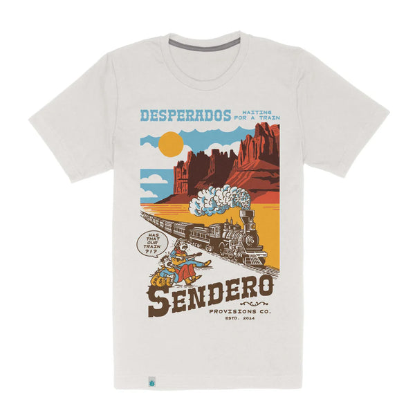 Sendero Provisions Co. Men's Train Waitin' Graphic T-shirt in White