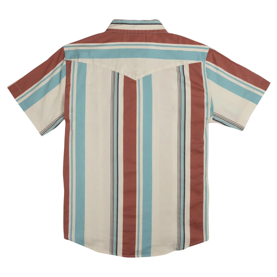Sendero Provisions Co. Men's S/S The Wyatt Pearl Snap Serape Shirt in Stagecoach Stripe