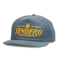 Sendero Provisions Co. Logo Corduroy Snapback Hat in Blue & Yellow