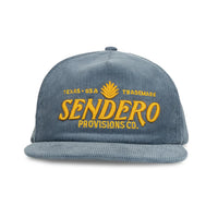 Sendero Provisions Co. Logo Corduroy Snapback Hat in Blue & Yellow