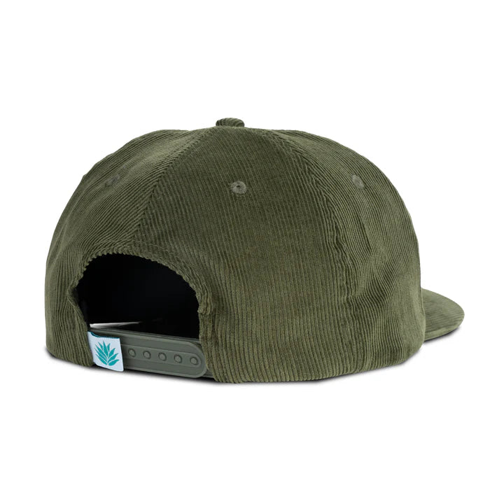 Sendero Provisions Co. Logo Corduroy Snapback Hat in Olive