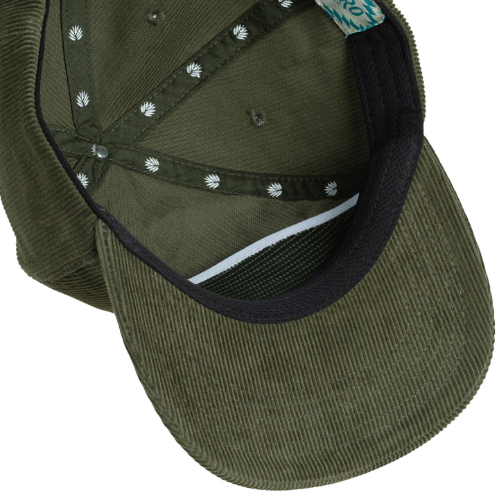 Sendero Provisions Co. Logo Corduroy Snapback Hat in Olive