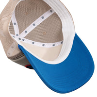 Sendero Provisions Co. "Country Store" Snapback Hat in Cream & Blue