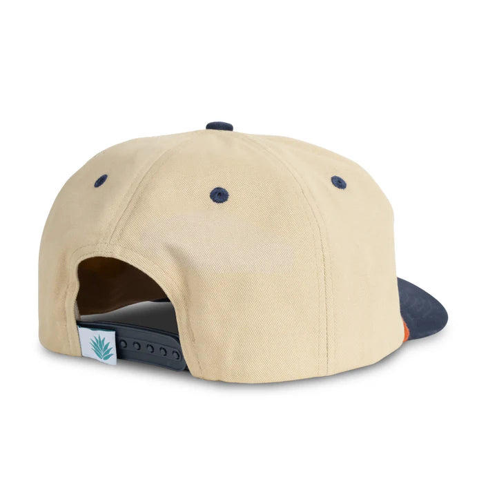 Sendero Provisions Co. Retro Logo Snapback Hat in Cream & Navy