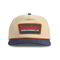 Sendero Provisions Co. Retro Logo Snapback Hat in Cream & Navy
