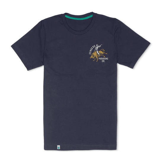 Sendero Provisions Co. Men's "Ride or Die" Graphic T-Shirt in Navy