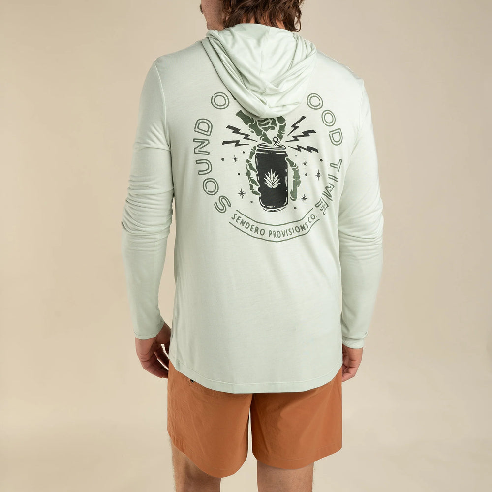 Graphic Yucatan Bamboo Hoodie Flats Green Print / Small