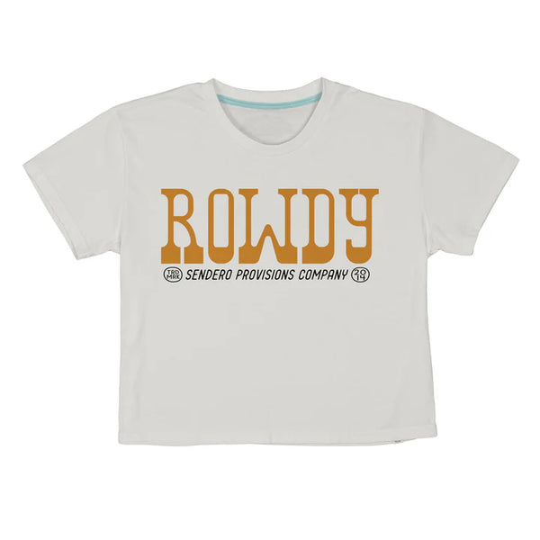 Sendero Provisions Co. Women's Rowdy Boxy Cropped T-Shirt in Vintage White
