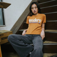 Sendero Provisions Co. Women's Retro Logo Boxy Cropped T-Shirt in Meerkat