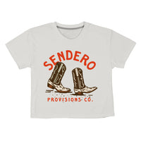 Sendero Provisions Co. Women's High Stepper Boxy Tee in Vintage White