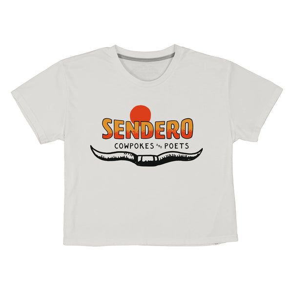Sendero Provisions Co. Women's Cowpokes and Poets Boxy Tee in Vintage White