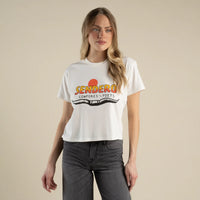 Sendero Provisions Co. Women's Cowpokes and Poets Boxy Tee in Vintage White