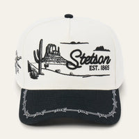 Stetson Desert Landscape Trucker Cap in White