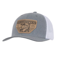 STS Ranchwear Basketweave Patch Hat in Grey and White