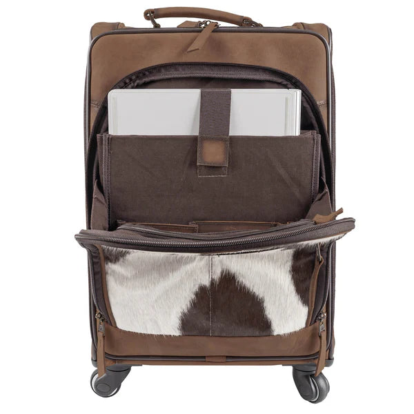 STS Ranchwear Cowhide Rolling Suitcase